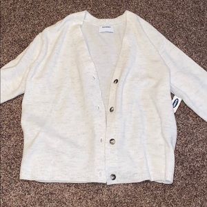 White boyfriend cardigan